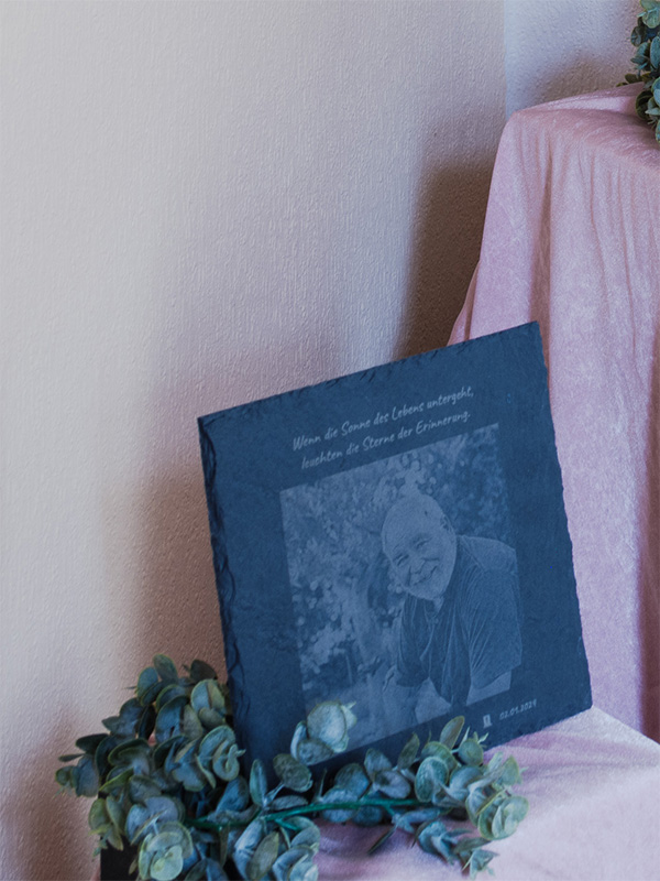 Erinnerungsstücke Gravierte Tafel